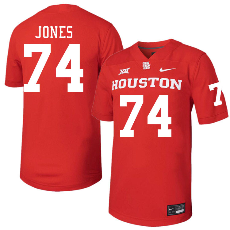 Houston Cougars #74 Josh Jones College Football Jerseys Stitched Sale-Red